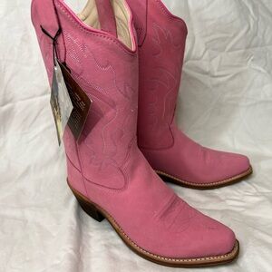 Old West Pink Youth Western Boot, Size 3.5